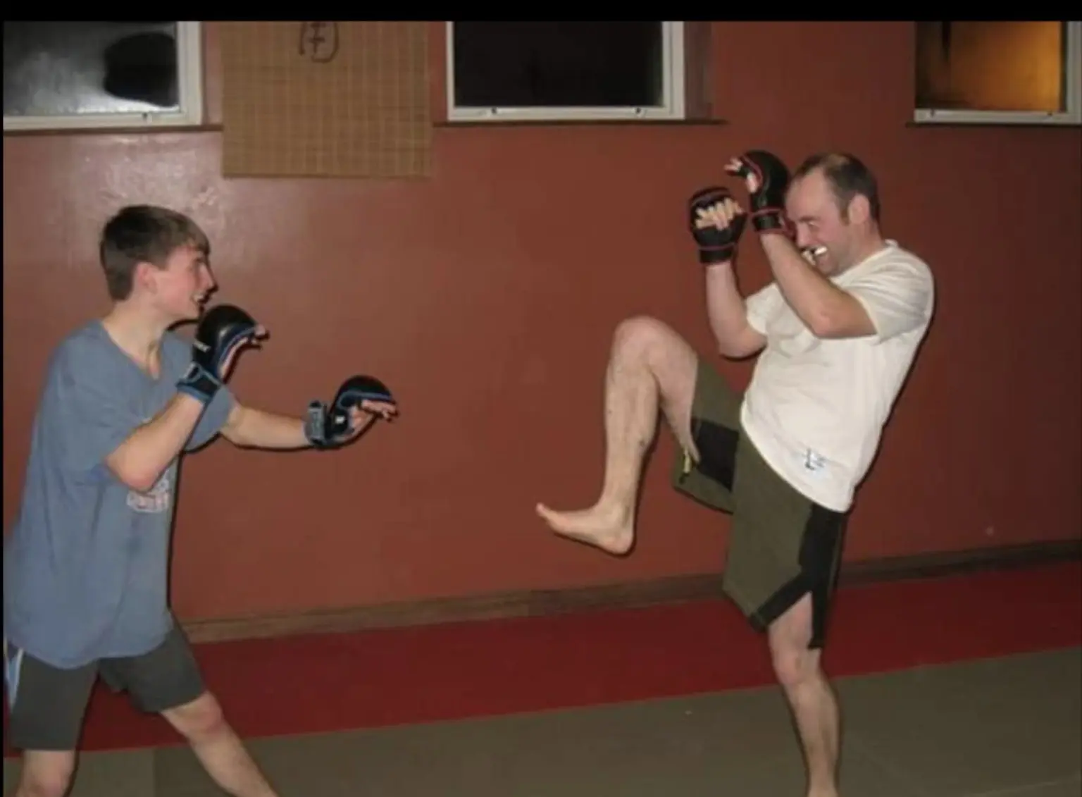 Strange Wolves members working striking and takedown range
